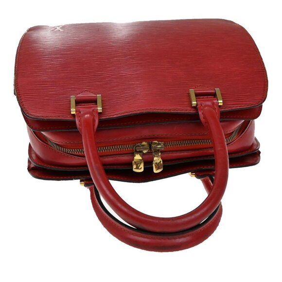 LOUIS VUITTON LV Logo Pont Neuf Hand Bag Epi Leather Red France - Picture 6 of 16